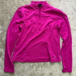 Spyder Women's Fuchsia Long Sleeve Quarter-Zip Top